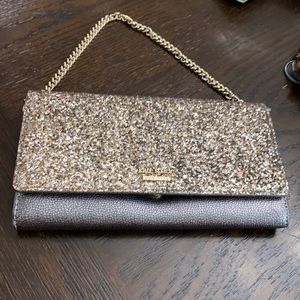 Glitter Kate Spade clutch